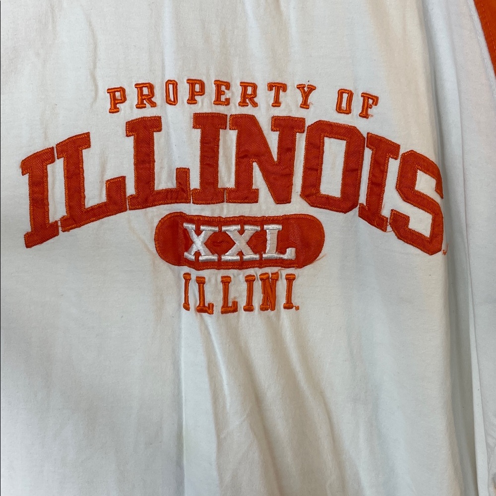 Orange and White Illinois Raglan T-Shirt